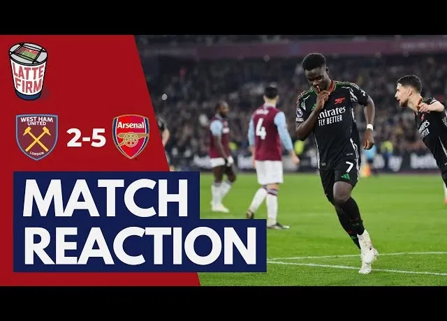 Arsenal hủy diệt West Ham ngay trong hiệp 1 với tỷ số 5-2